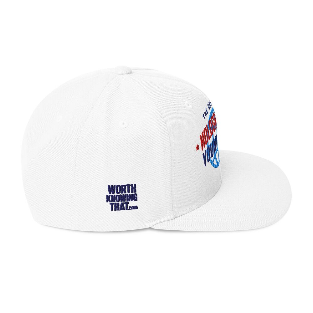 Holographic YOUniverse Snapback Cap – Holographic Universe Clothes Unisex (Navy Text) - Image 30